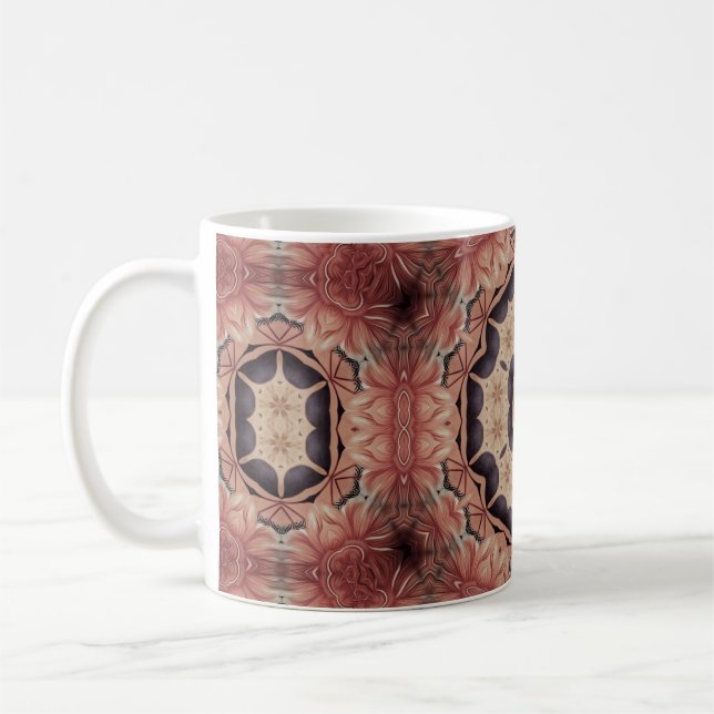 Caneca De Café Design artística. Padrão de movimento da arte deco (Esquerda)