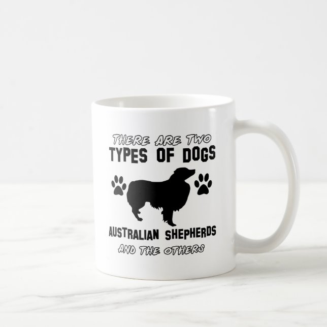 Caneca De Café design australiano do cão de pastor (Direita)