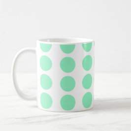 Caneca De Café Design Bolinhas Verde