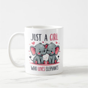 Caneca De Café Design bonito com dois jovens elefantes apaixonado