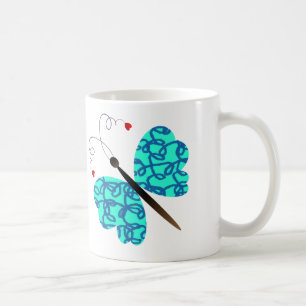 Caneca De Café Design bonito das borboletas do verão