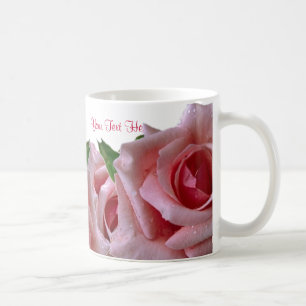 Caneca De Café Design bonito do rosa do rosa
