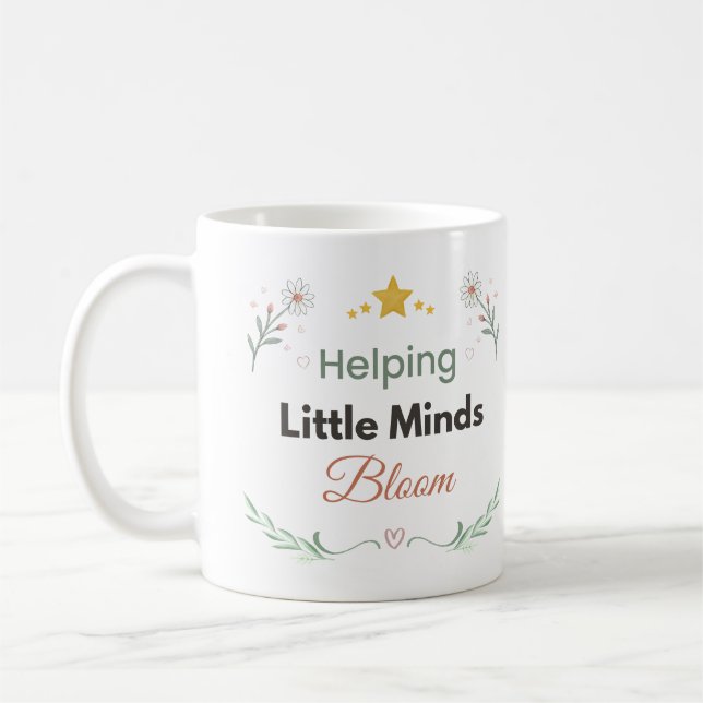 Caneca De Café Design Botânico de Margarida Momentos Íntimos (Esquerda)