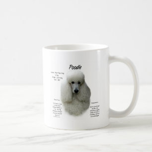 Caneca De Café Design (branco) da história da caniche