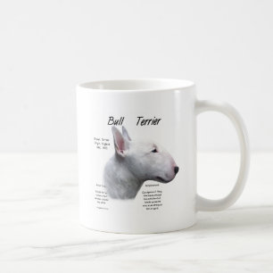 Caneca De Café Design (branco) da história de bull terrier