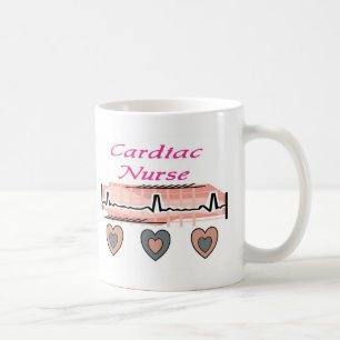 Caneca De Café Design cardíaco do papel da enfermeira EKG