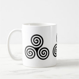 Caneca De Café Design Céltica Espiral Tripla