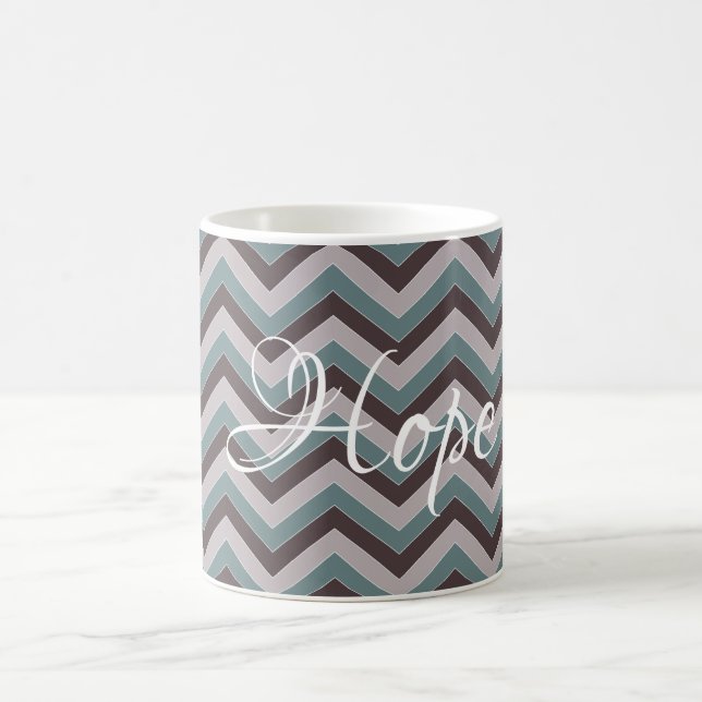 Caneca de café design Chevron personalizável (Centro)