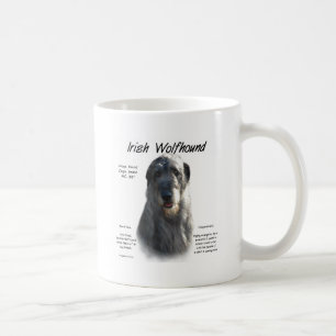 Caneca De Café Design (cinzento) da história do Wolfhound