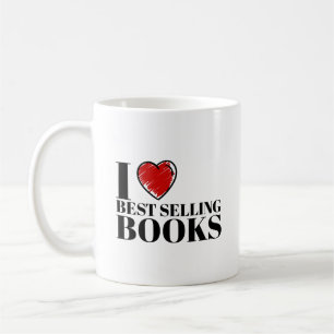 Caneca De Café Design Clássico de Leitor "Eu Amo Livros Mais Vend