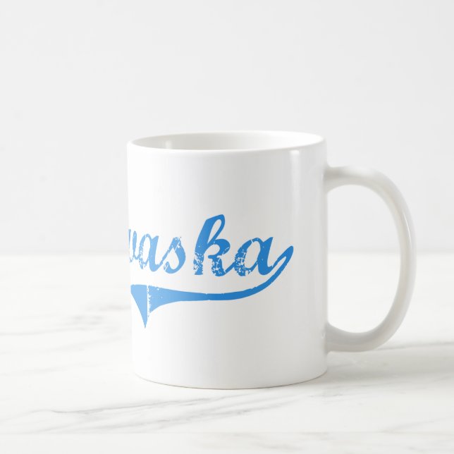 Caneca De Café Design clássico de Madawaska Maine (Direita)