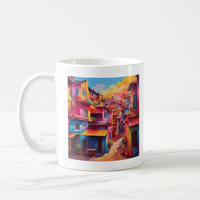 Caneca De Café Design colorido (Esquerda)