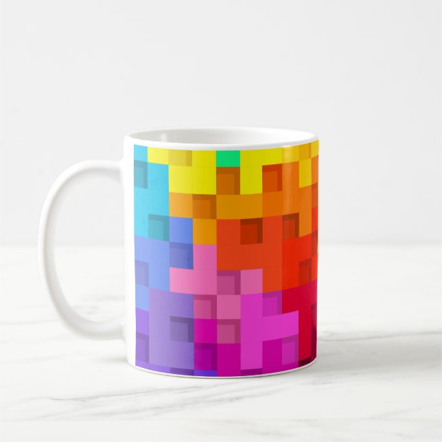 Caneca De Café Design Colorido Abstrato-14839 (Esquerda)