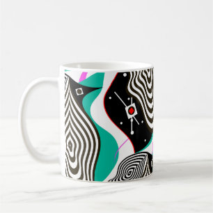 Caneca De Café Design Criativo de padrão sem costura abstrato