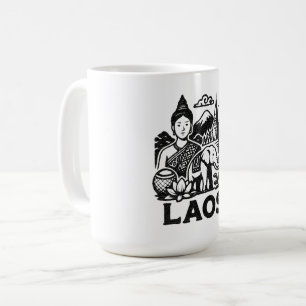 Caneca De Café design cultural do Laos