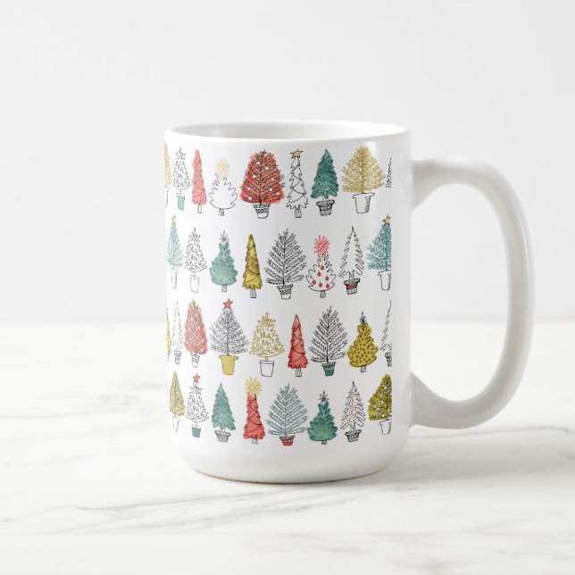 Caneca De Café Design da árvore de Natal 2016 (Direita)
