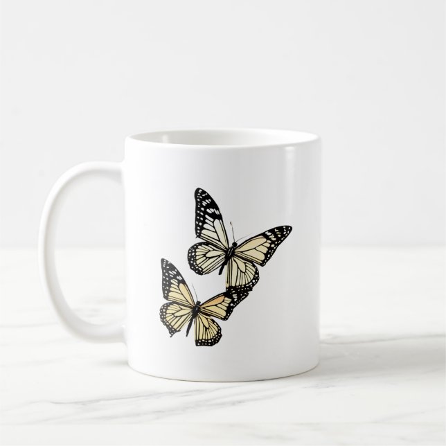 Caneca De Café Design da borboleta do eterno (Esquerda)