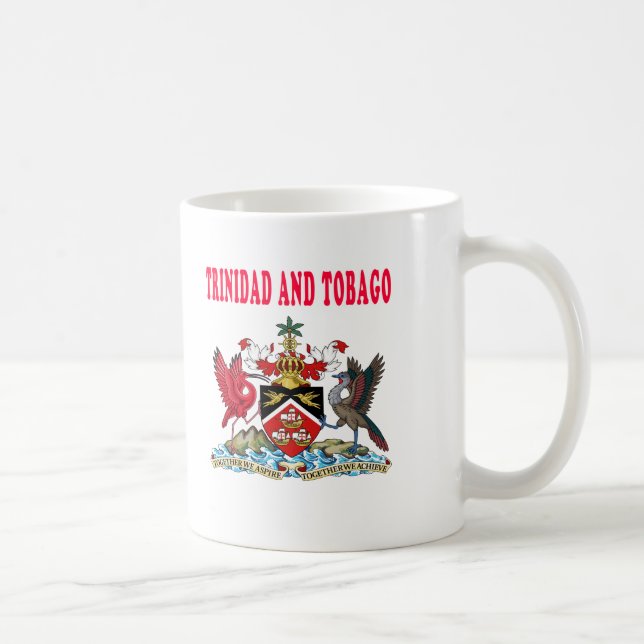 Caneca De Café Design da brasão de Trinidad and Tobago (Direita)