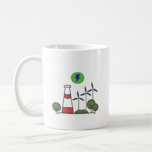 Caneca De Café Design da central nuclear
