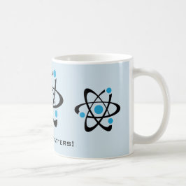 Caneca De Café Design da Ciência dos Átomos Azuis
