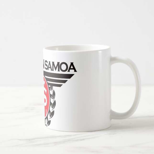 Caneca De Café Design da crista de Samoa Americanas (Direita)