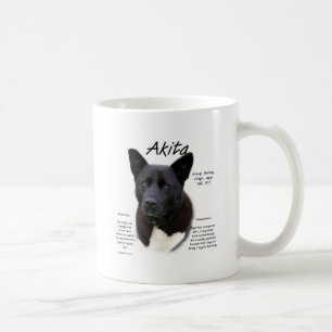 Caneca De Café Design da história de Akita (preto)
