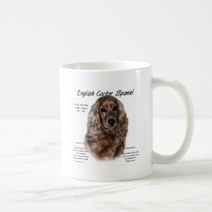 Caneca De Café Design da história de cocker spaniel do inglês
