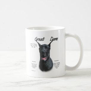 Caneca De Café Design da história de great dane (blackA)