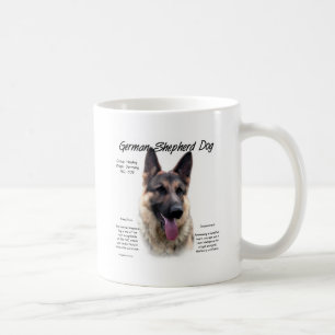 Caneca De Café Design da história do cão de german shepherd