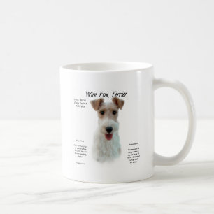 Caneca De Café Design da história do Fox Terrier do fio