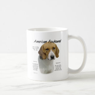 Caneca De Café Design da história do Foxhound americano