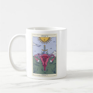 Caneca De Café Design da Placa Tarot de Força do Útero
