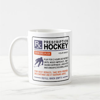 Caneca De Café Design da Receita de Mug de Hockey Engraçado