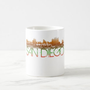 Caneca De Café Design da skyline de San Diego