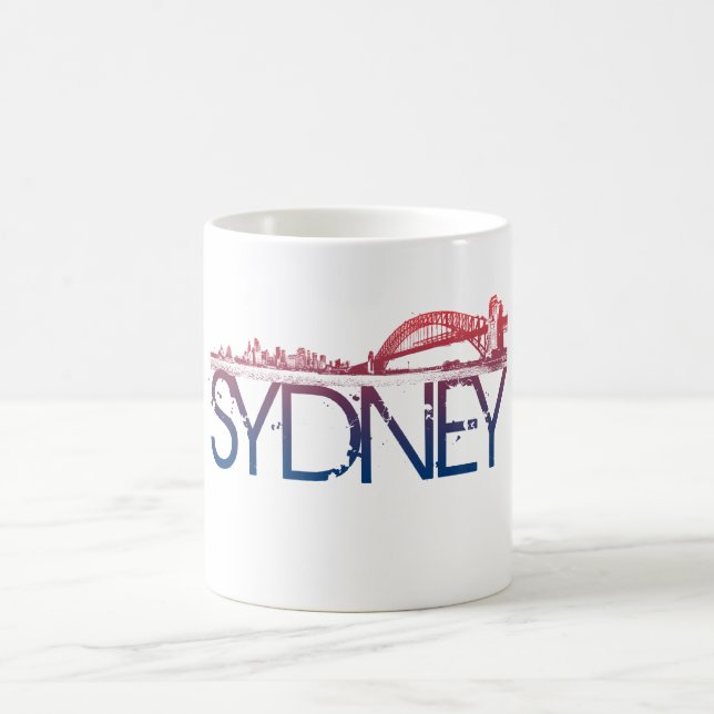 Caneca De Café Design da skyline de Sydney (Centro)