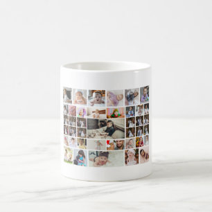 Caneca De Café Design da Sua Própria Colagem de Fotos 40