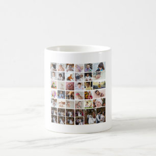 Caneca De Café Design da Sua Própria Colagem de Fotos 40