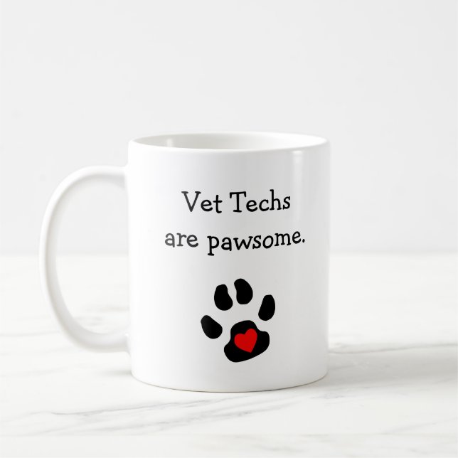 Caneca De Café Design da tecnologia do veterinário de Punny (Esquerda)
