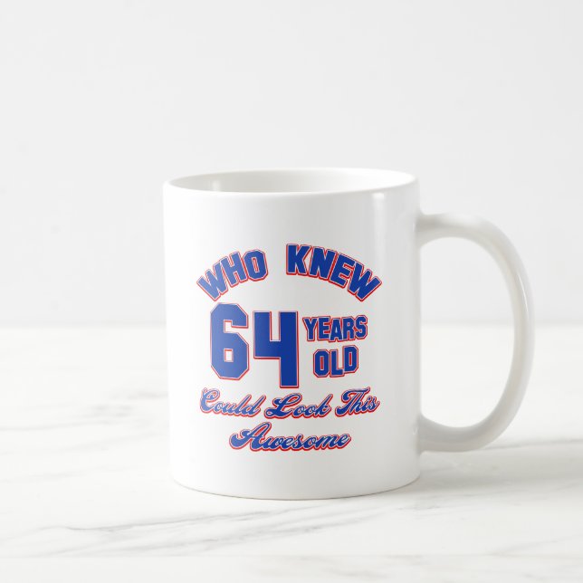 Caneca De Café Design das pessoas de 64 anos (Direita)