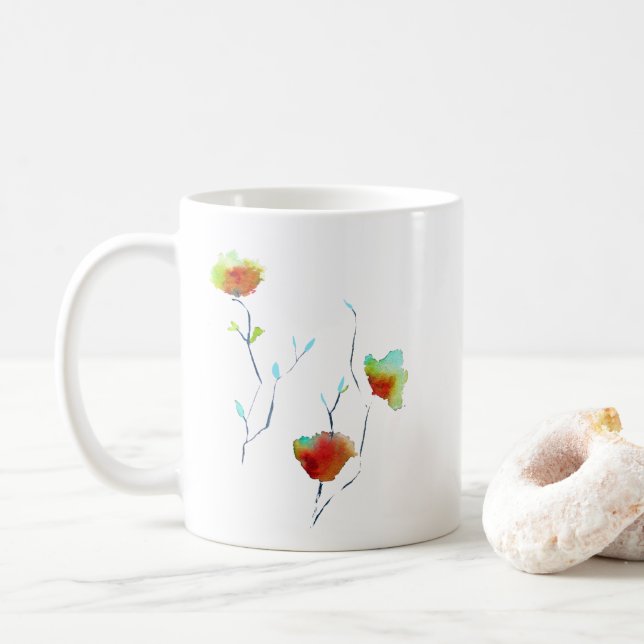 Caneca De Café Design de abstrato simples moderna (Com Donut)