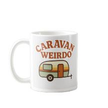 Design de Acampamento Caravana Weirdo Retro