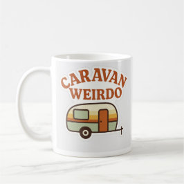 Caneca De Café Design de Acampamento Caravana Weirdo Retro