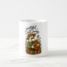 Design de Ação de Graças Grato e um Pouco Ganso