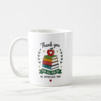 Caneca De Café Design de Agradecimento Personalizado para Profess