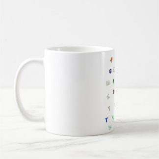 Caneca De Café Design de alfabeto