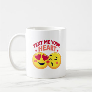 Caneca De Café Design de Amor do Namorados Emoji de Olhos Coraçõe