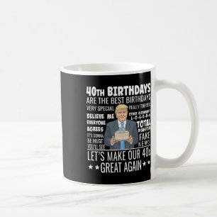 Caneca De Café Design de Aniversário de 40 Anos - Presente de Ani