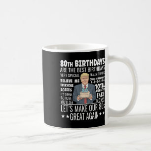 Caneca De Café Design de Aniversário de 80 Anos - Citação Diverti