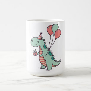 Caneca De Café Design de aniversário do Dinossaur Dinossaur