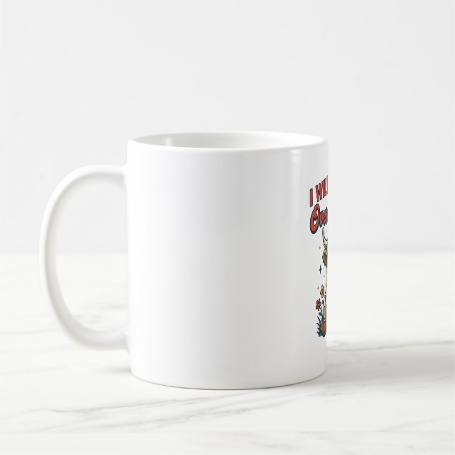 Caneca De Café Design de aniversário engraçado de vaca das Terras (Esquerda)